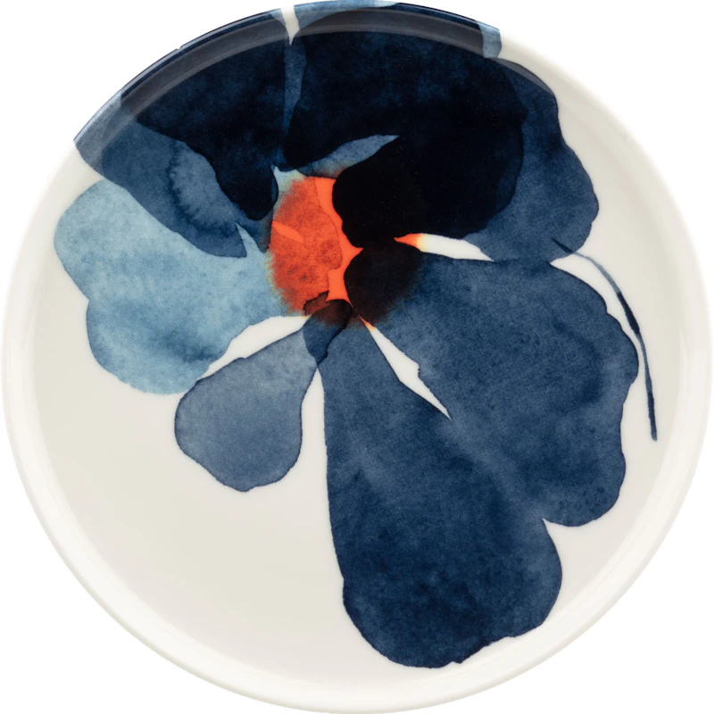 Valssi Plate 20 cm, White / Blue / Orange