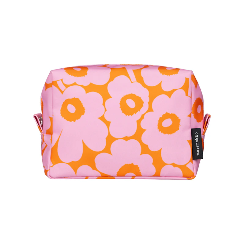 VIlja Mini Unikko Toilet Bag, Pink / Orange