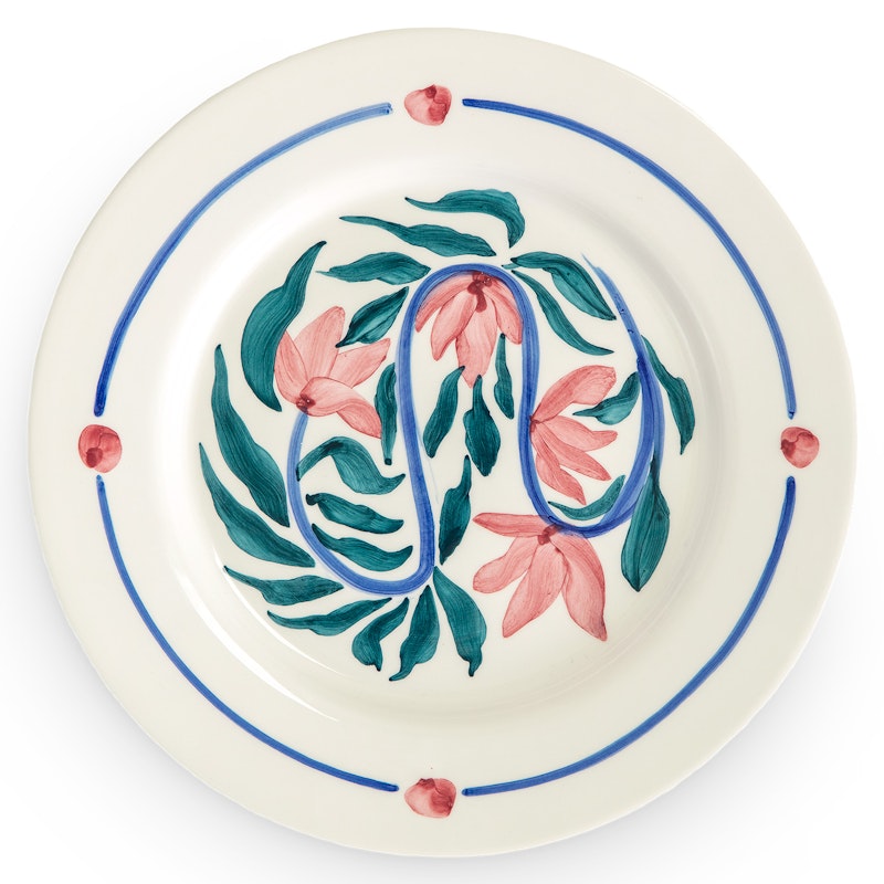 Flowers Plate Water Lilies, 28 cm