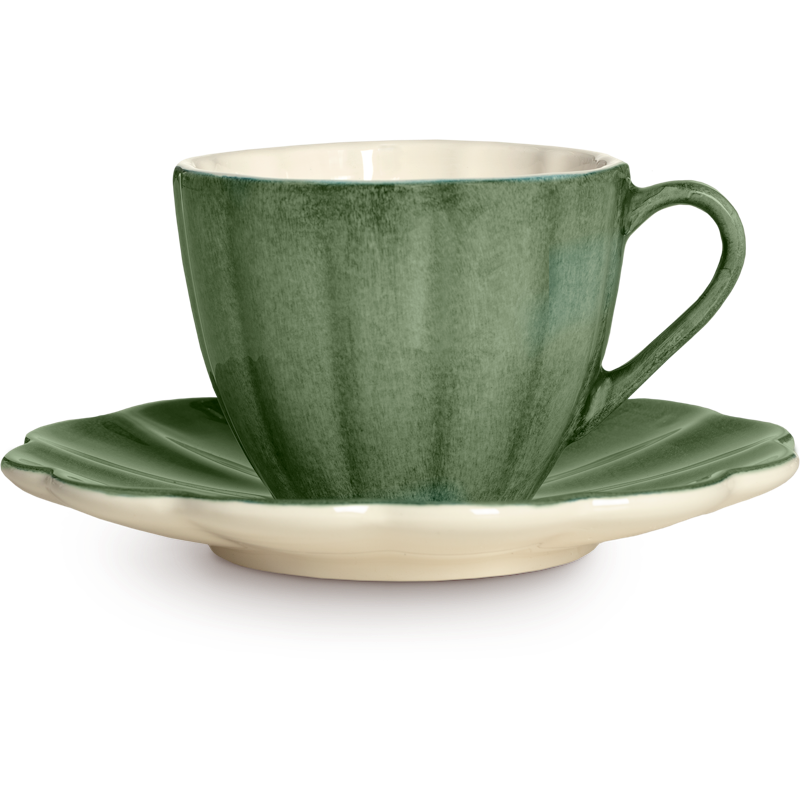 Oyster Cup With Saucer 25 cl, Forest Green