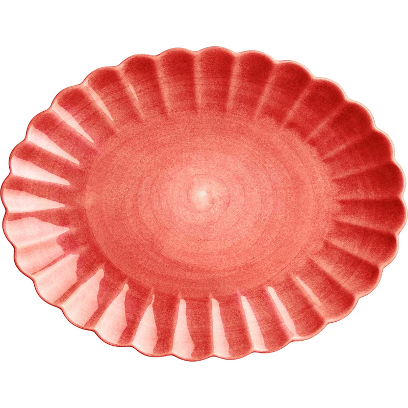 Oyster Dish 35x30 cm, Red