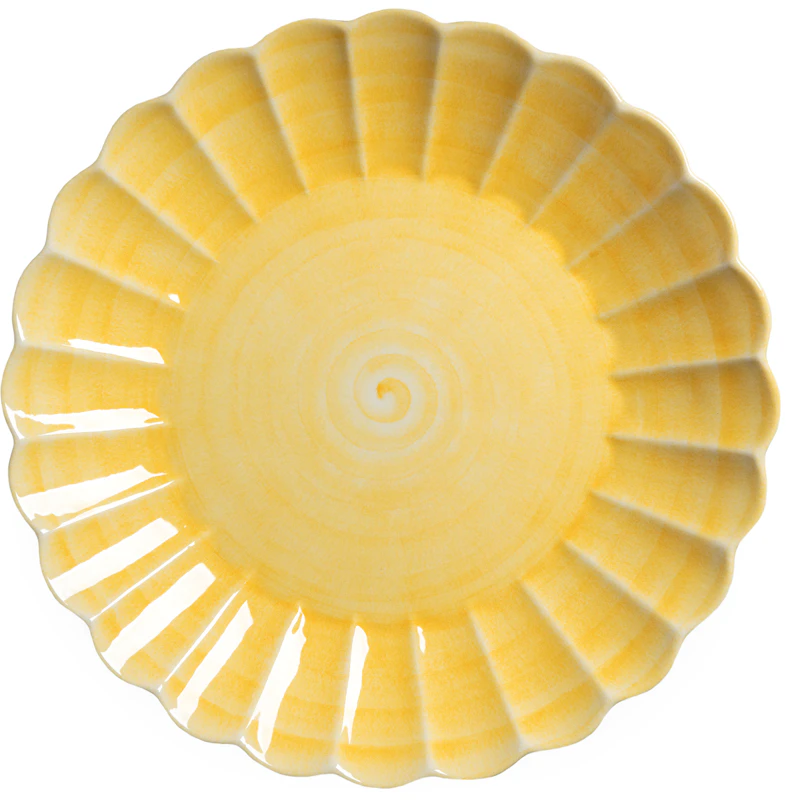 Oyster Dish 42 cm, Yellow
