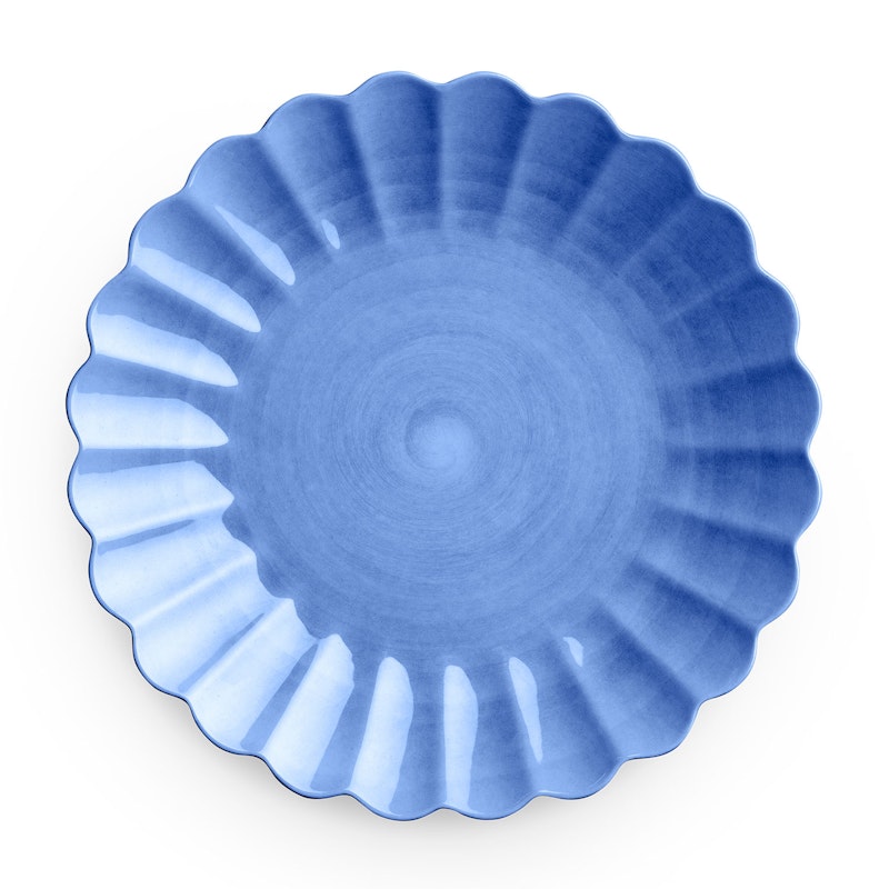 Oyster Plate, Light blue, 28 cm