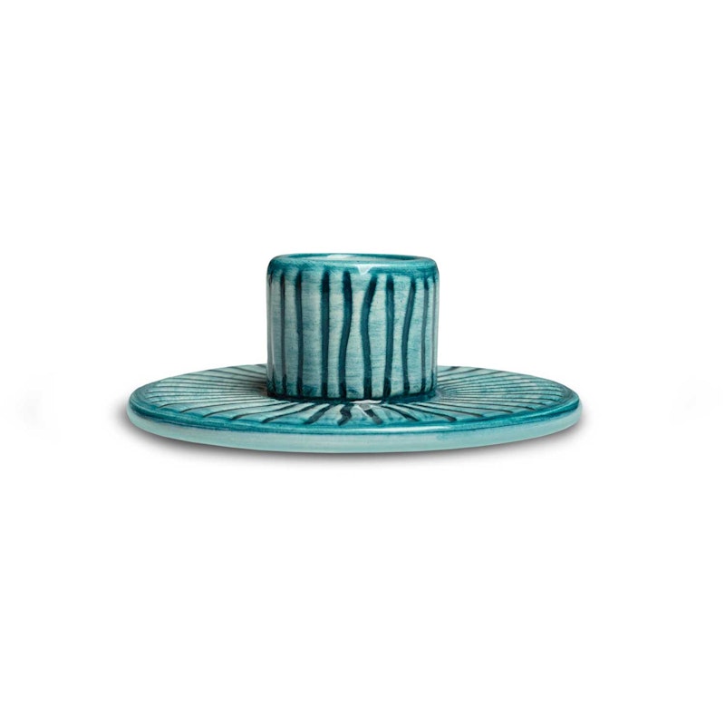 Stripes Candle Holder 8 cm, Ocean