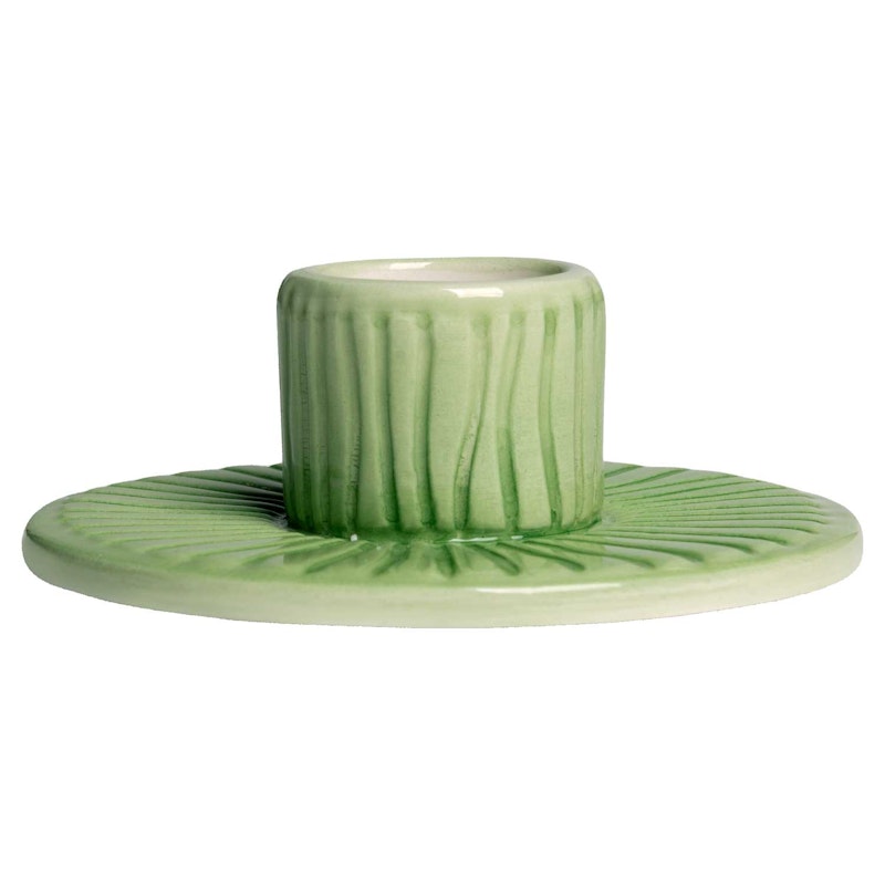 Stripes Candle Holder 8 cm, Green