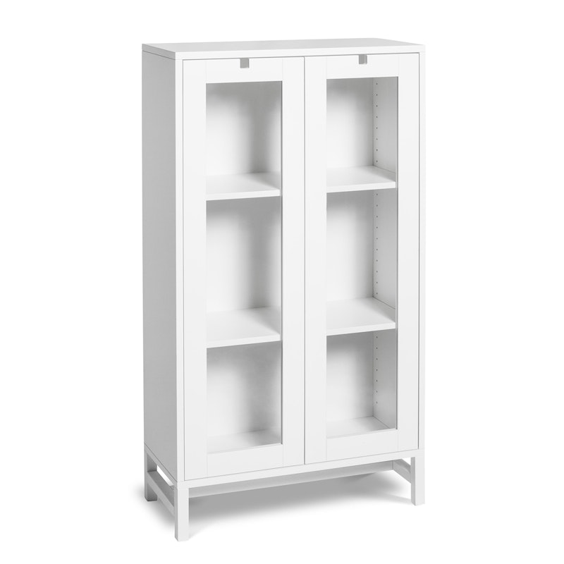 Falsterbo Cabinet 127 cm Glass Doors, White