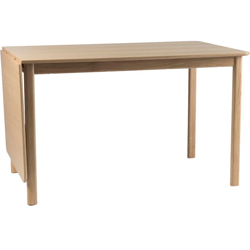 Shift Dining Table 120/180x75 cm, White Pigmented Oak