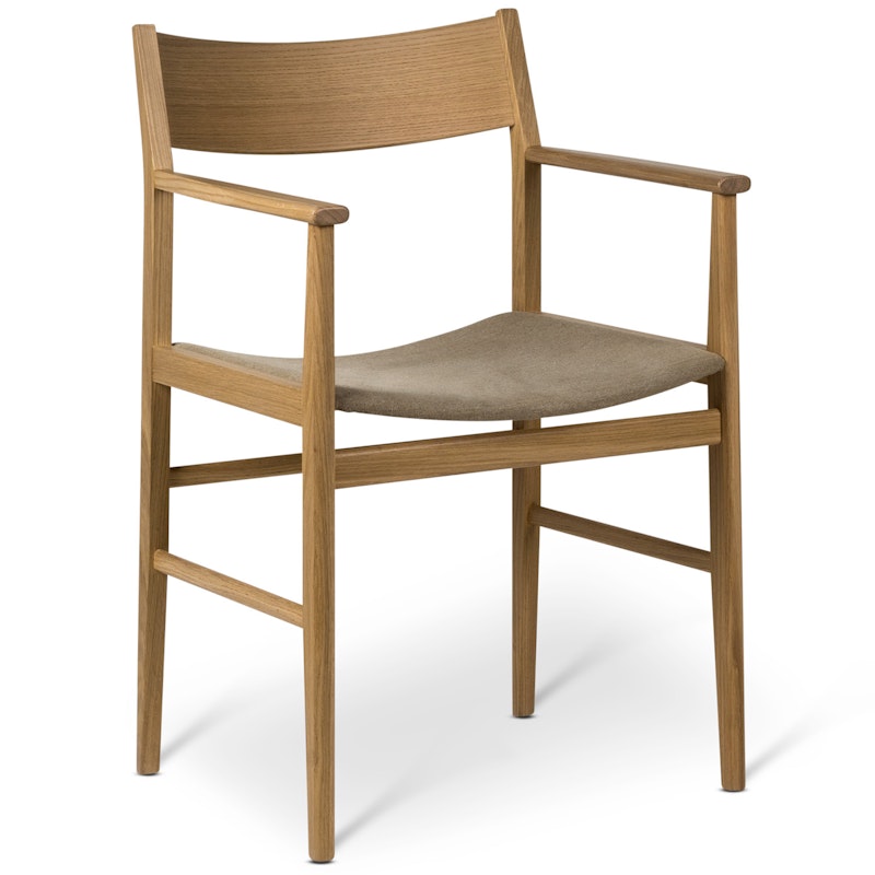 Siza Armchair, White Pigmented Oak