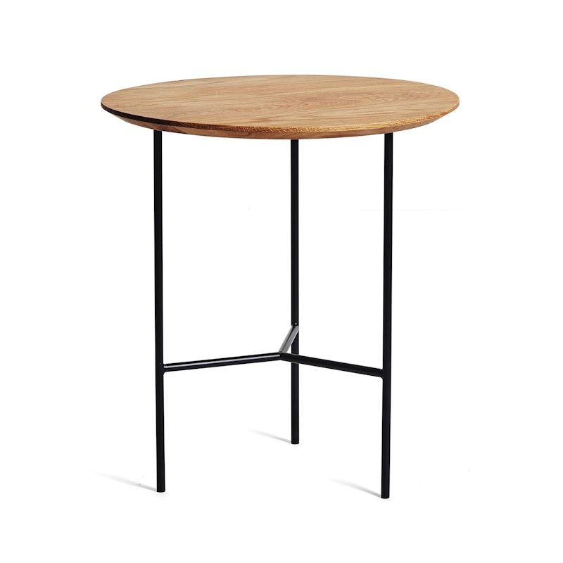 Tribeca Side Table 47 cm, Oiled Rustic Oak/Black Legs