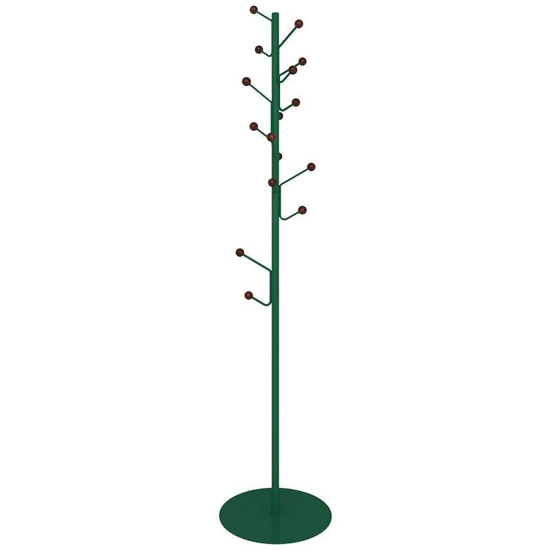Bill Coat Rack Floor, Fern Green / Walnut