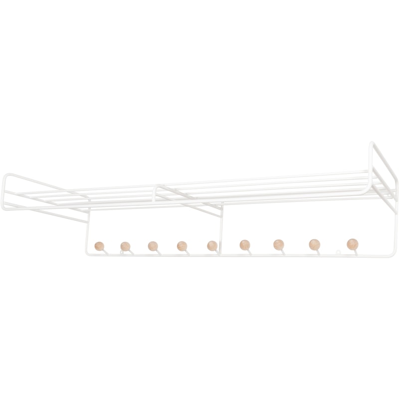 Bill Hat Rack L 102 cm, White / Birch