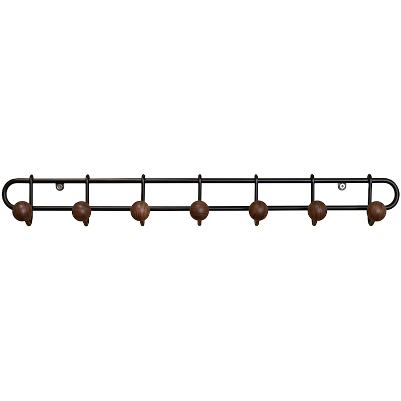 Bill Slim Coat Rack, Walnut / Black