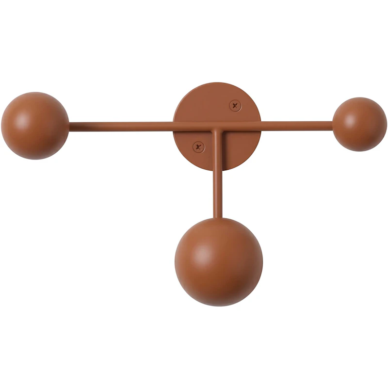 Bill Triple Coat Rack, Cinnamon