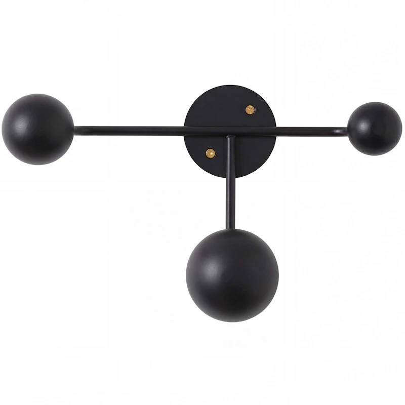 Bill Triple Coat Rack, Black