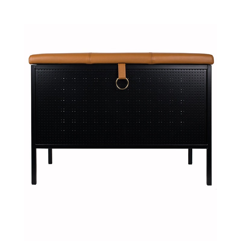 Frank Storage Bench, Black/Brown