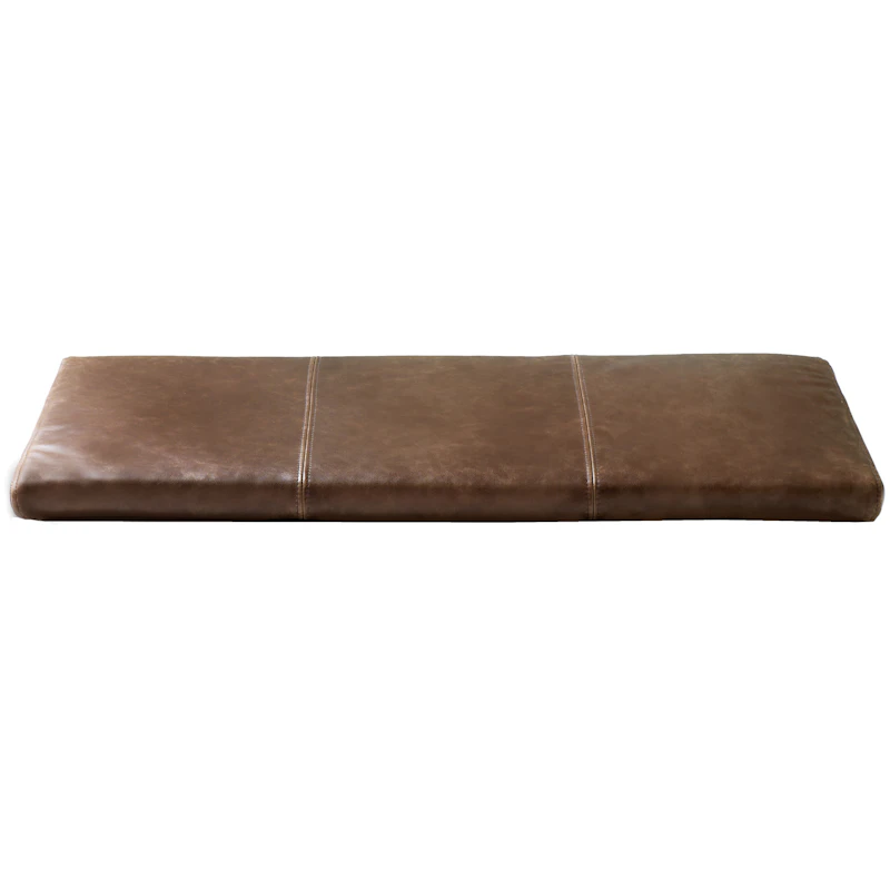 Gentle Cushion For Storage Bench, vintage Dark Brown Leather