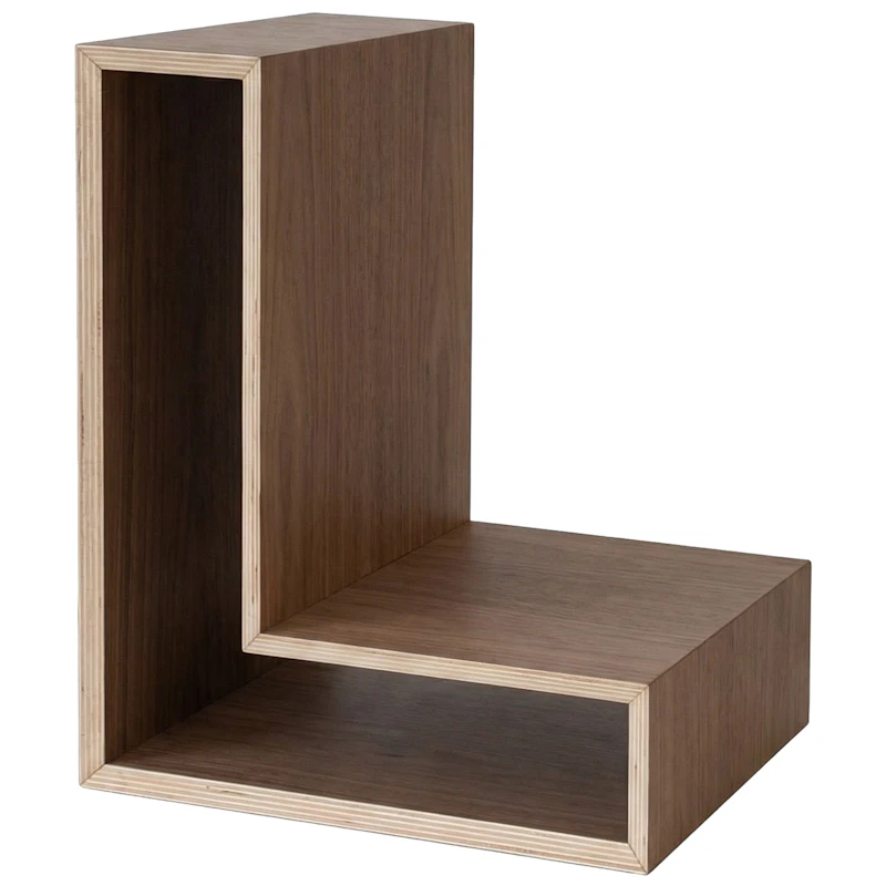 L-shelf Wall Shelf, Walnut