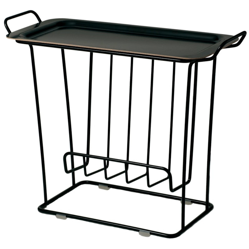 Minnie Mae Paper Tray Table, Black