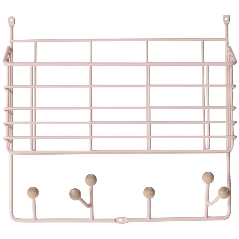 Mitten Junior Wall Storage, Pale Pink