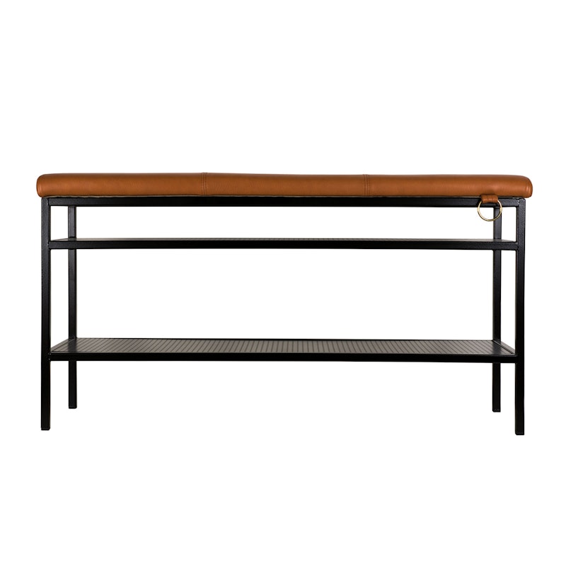 Nancy Bench, Black / Cognac