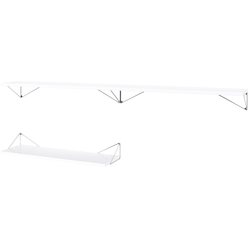 Pythagoras Shelf Set 3 Shelves, White / Chrome