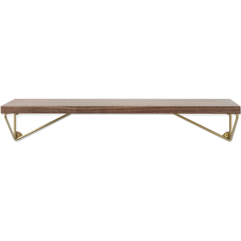 Pythagoras Shelf XS, Walnut/Brass