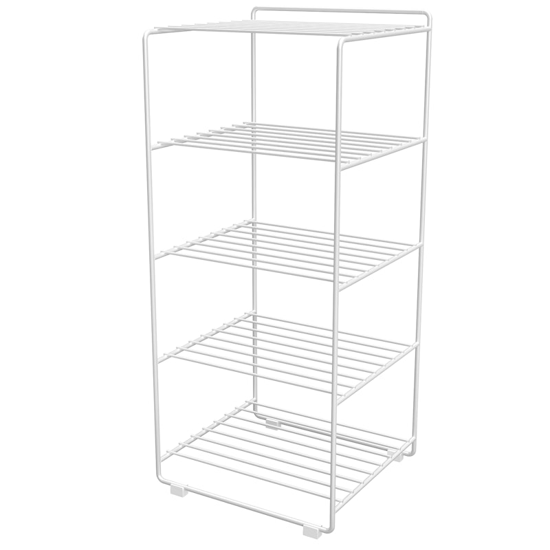Shoescraper Shoe Rack, White