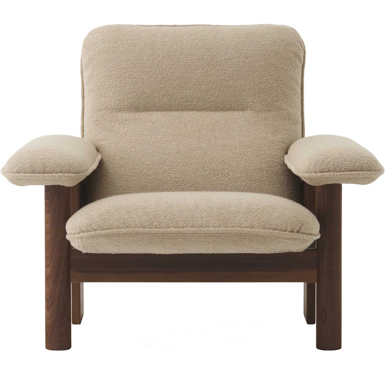 Brasilia Armchair Dark Stained Oak / Bouclé 02 Beige