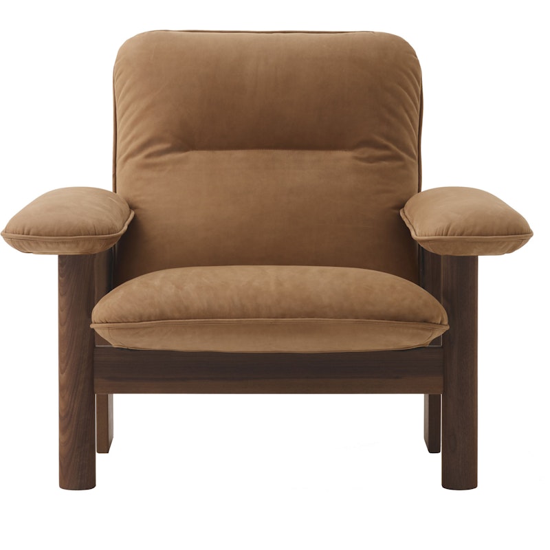 Brasilia Armchair, Dark Stained Oak / Dunes 21004 Camel