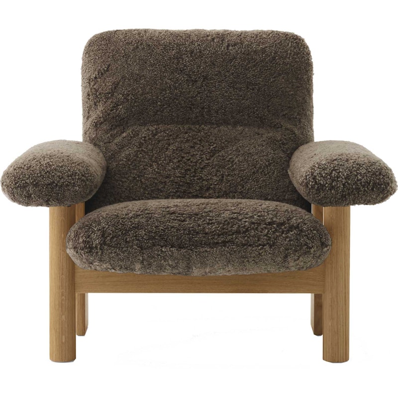 Brasilia Armchair, Natural Oak / Sheepskin Root