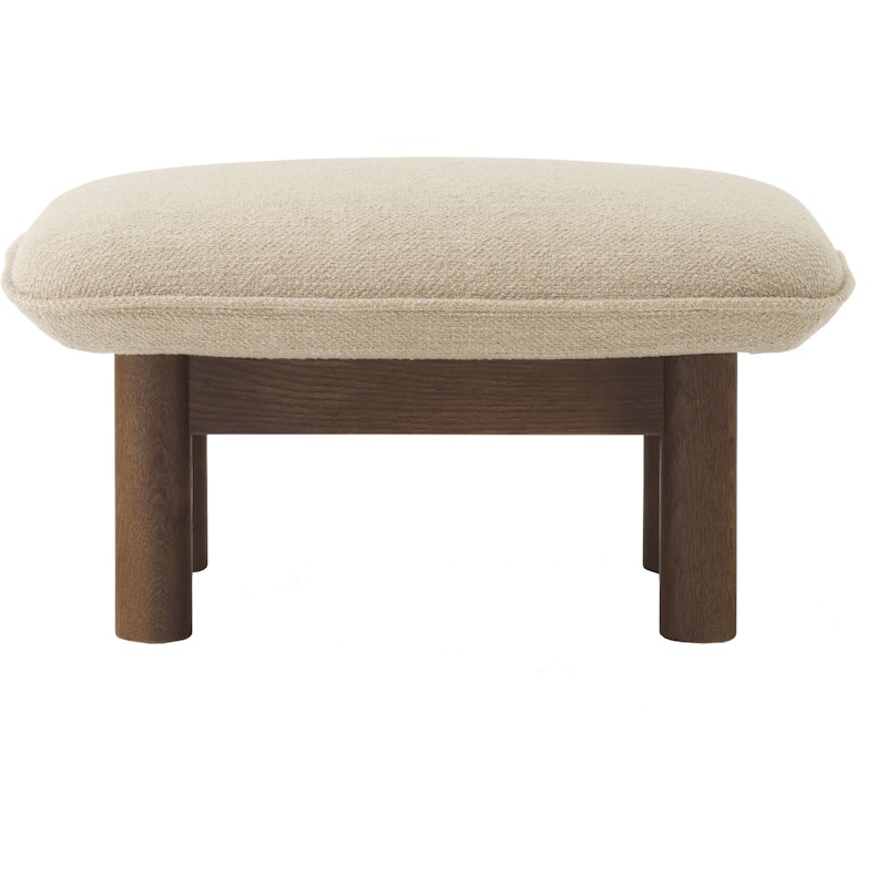 Brasilia Ottoman Dark Stained Oak / Bouclé 02 Beige