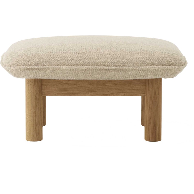 Brasilia Ottoman Natural Oak, Bouclé 02 Beige