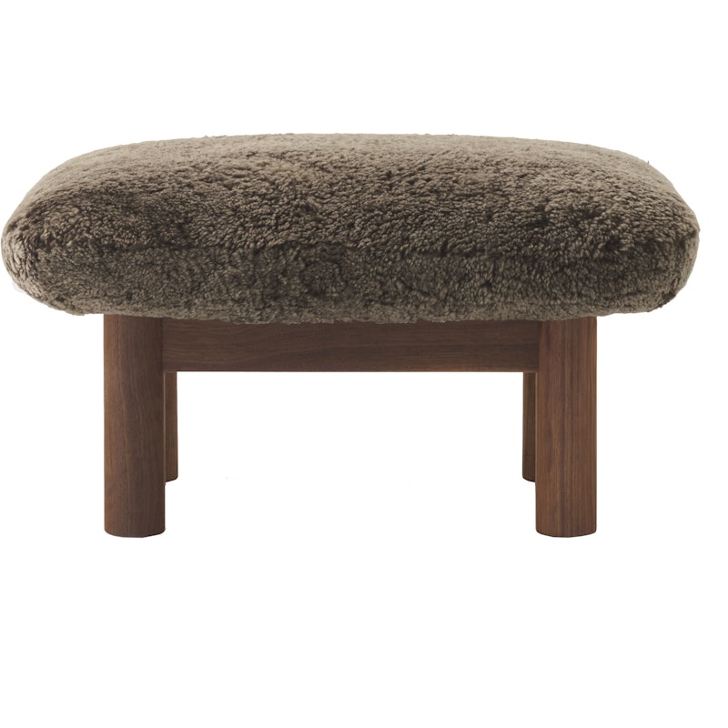 Brasilia Ottoman Walnut / Sheepskin Root