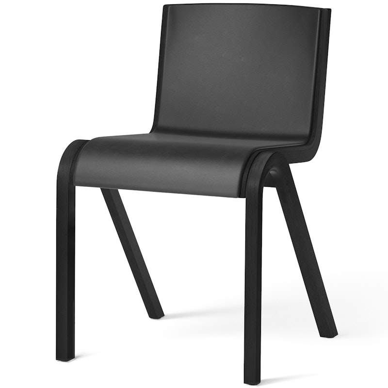 Ready Chair, Upholstered Front, Black Oak / Leather Dakar 0842