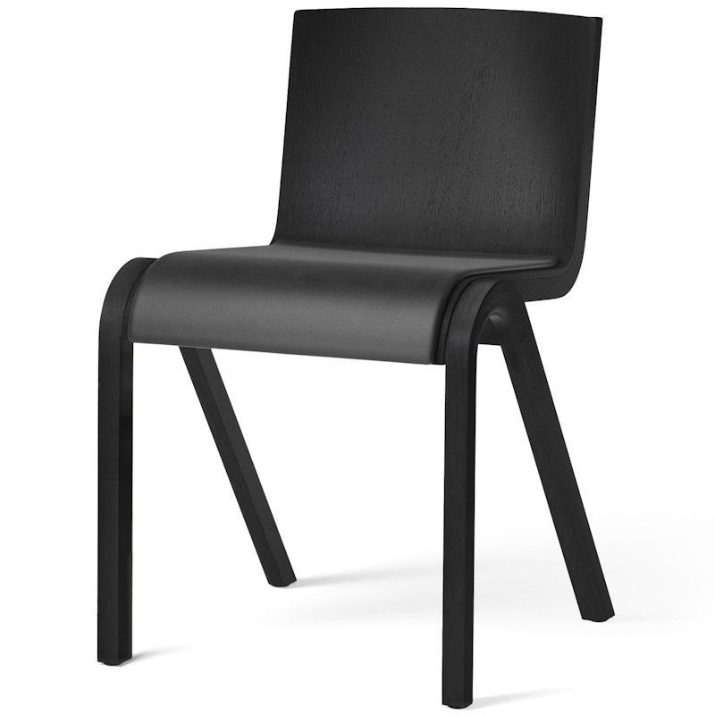 Ready Chair, Upholstered Front, Black Oak / Leather Dakar 0842