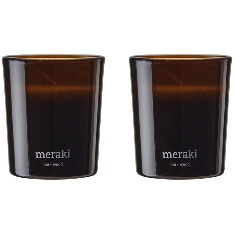 Scented Candle 2-pack, Dark wood