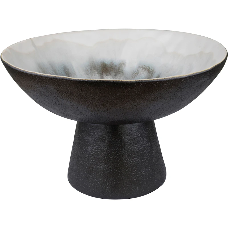 By Hand Bowl With Foot, Off-white