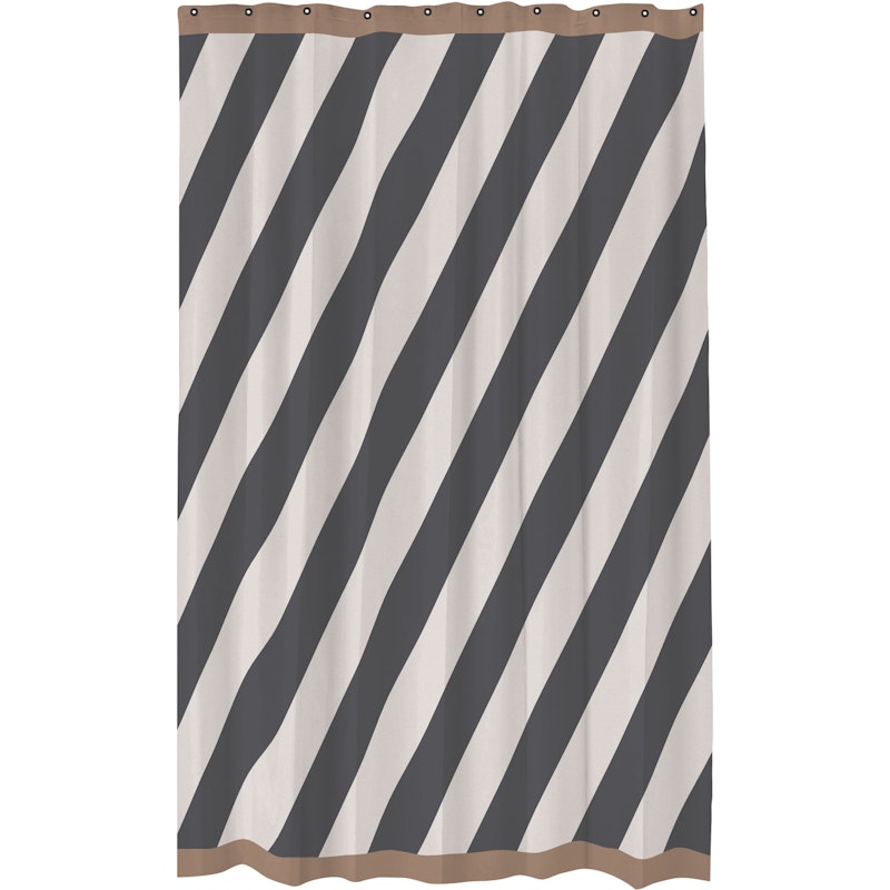 Diagonal Shower Curtain 150x200 cm, Dark Grey