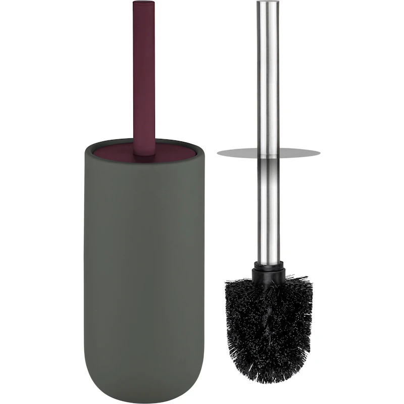 Lotus Play Toilet Brush Holder With 2 Handles, Dark Olive