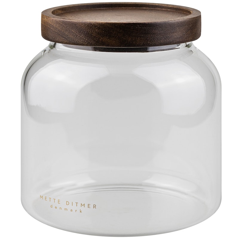 Luna Glass Jar With Lid 13 cm, Clear