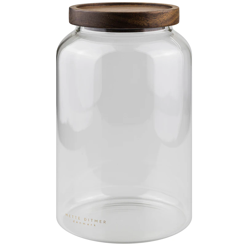 Luna Glass Jar With Lid 20 cm, Clear