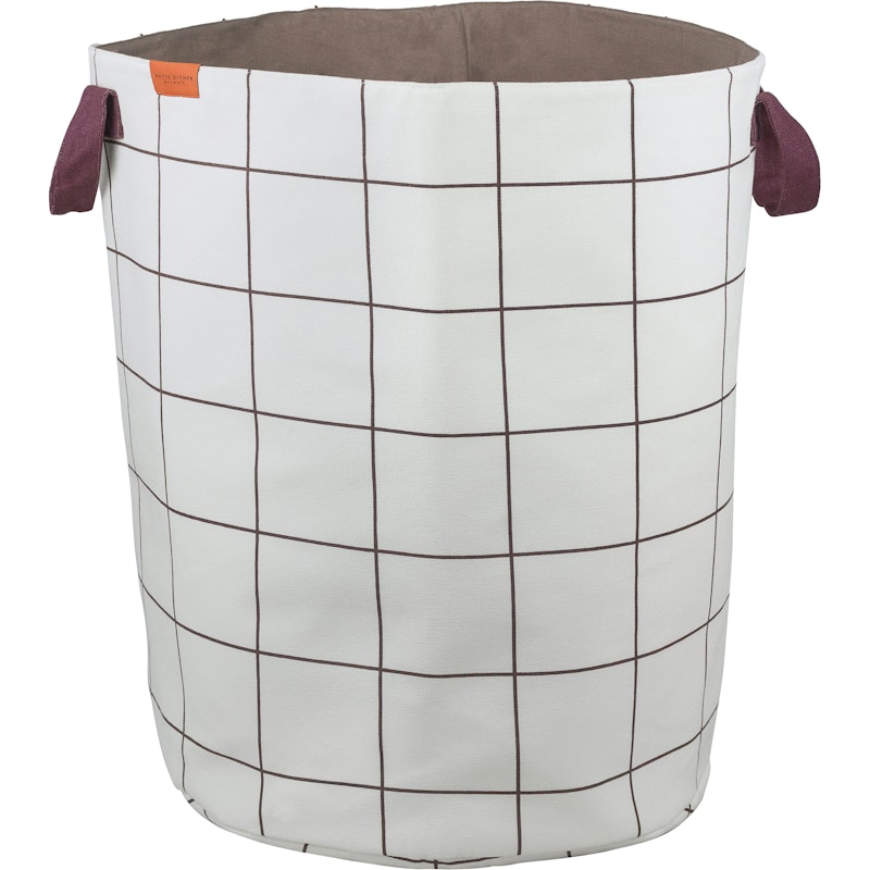 Mesh Laundry Basket, Off-white / Brown
