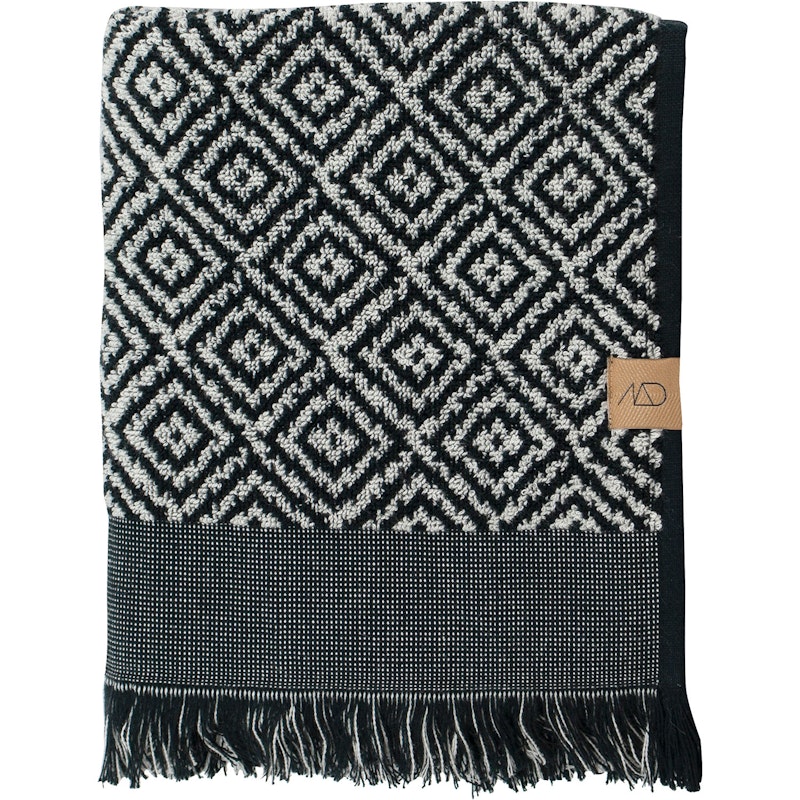 Morocco Towel 50x90 cm, Black / White