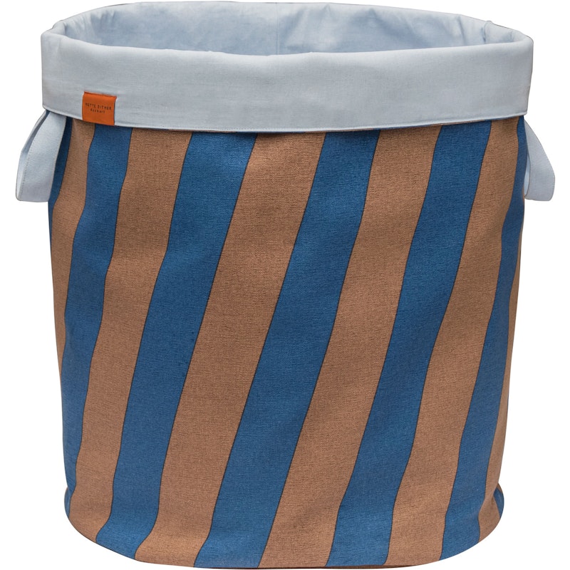 NOVA ARTE Laundry Basket, Cobalt/Blush