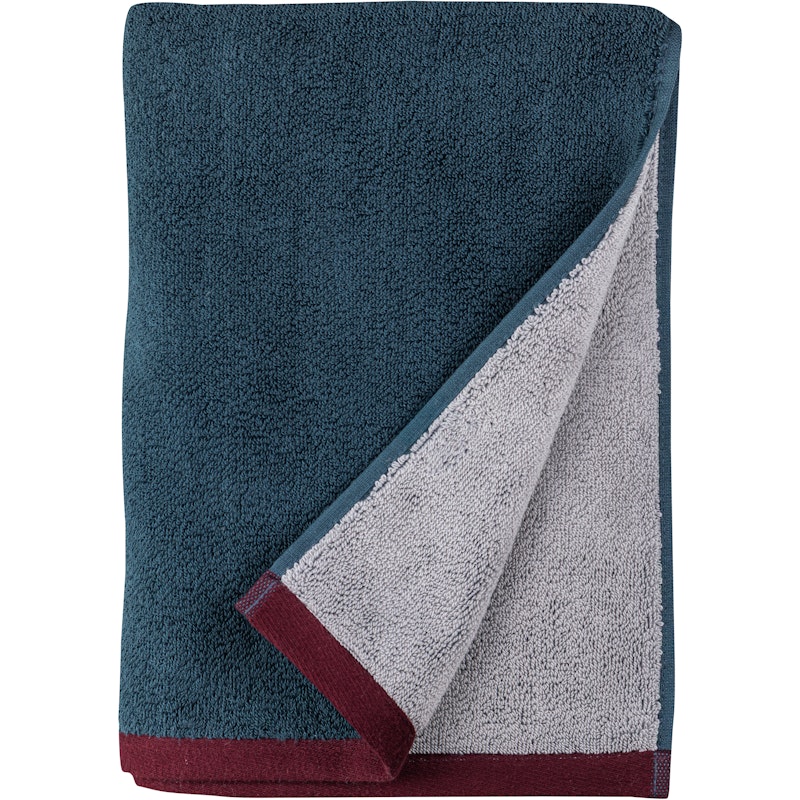 Soft Guest Towel 40x55 cm 2-pack, Light Grey / Midnight Blue