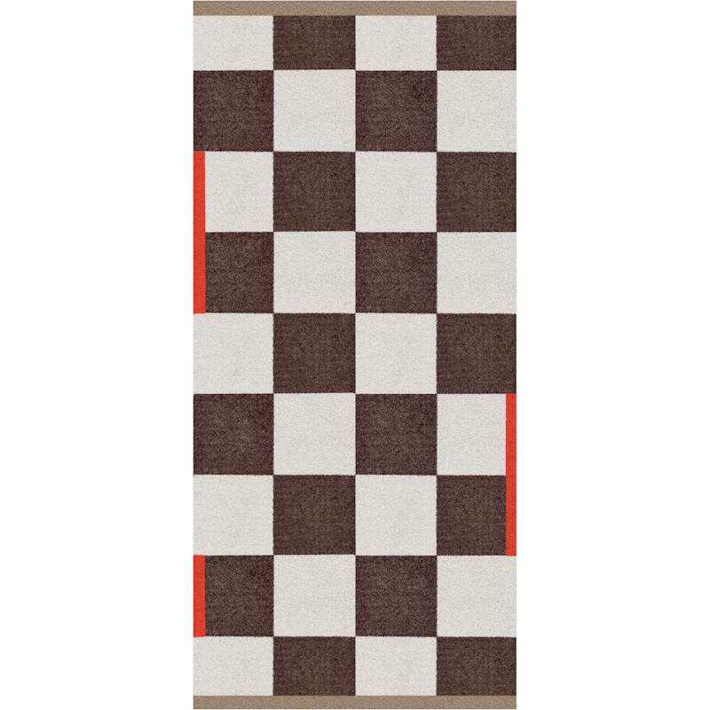 Square Plastic Rug 70x150 cm, Brown