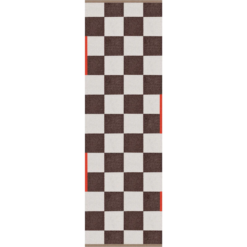 Square Plastic Rug 77x240 cm, Brown