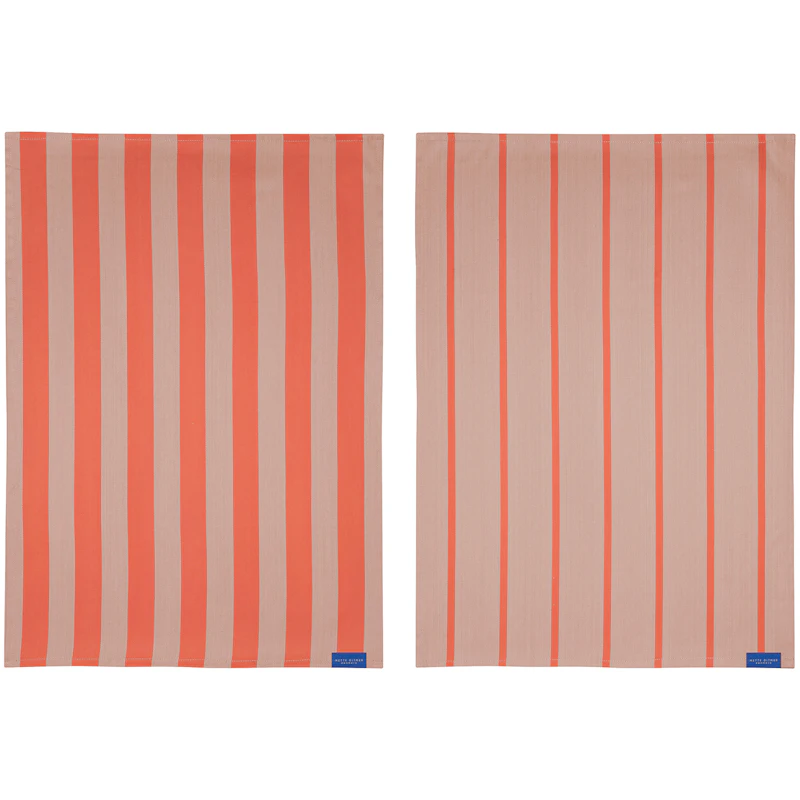 STRIPES Tea Towel 2-pack 50x70 cm, Latte