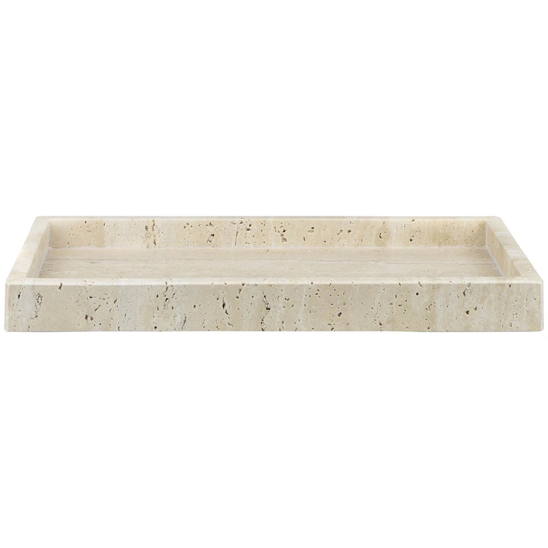 Travertine deco Tray 16x31 cm
