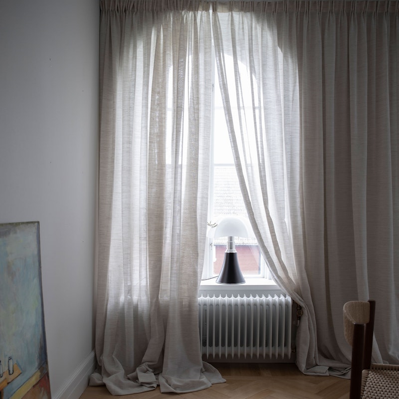 Ellie Curtain Double Width 290x250 cm, Seagrass Nature